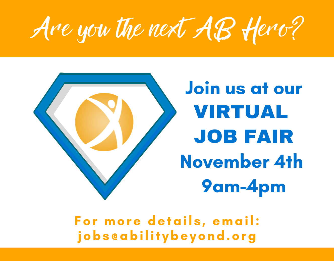 Join our virtual Job Fair on Wednesday, November 4, 2020