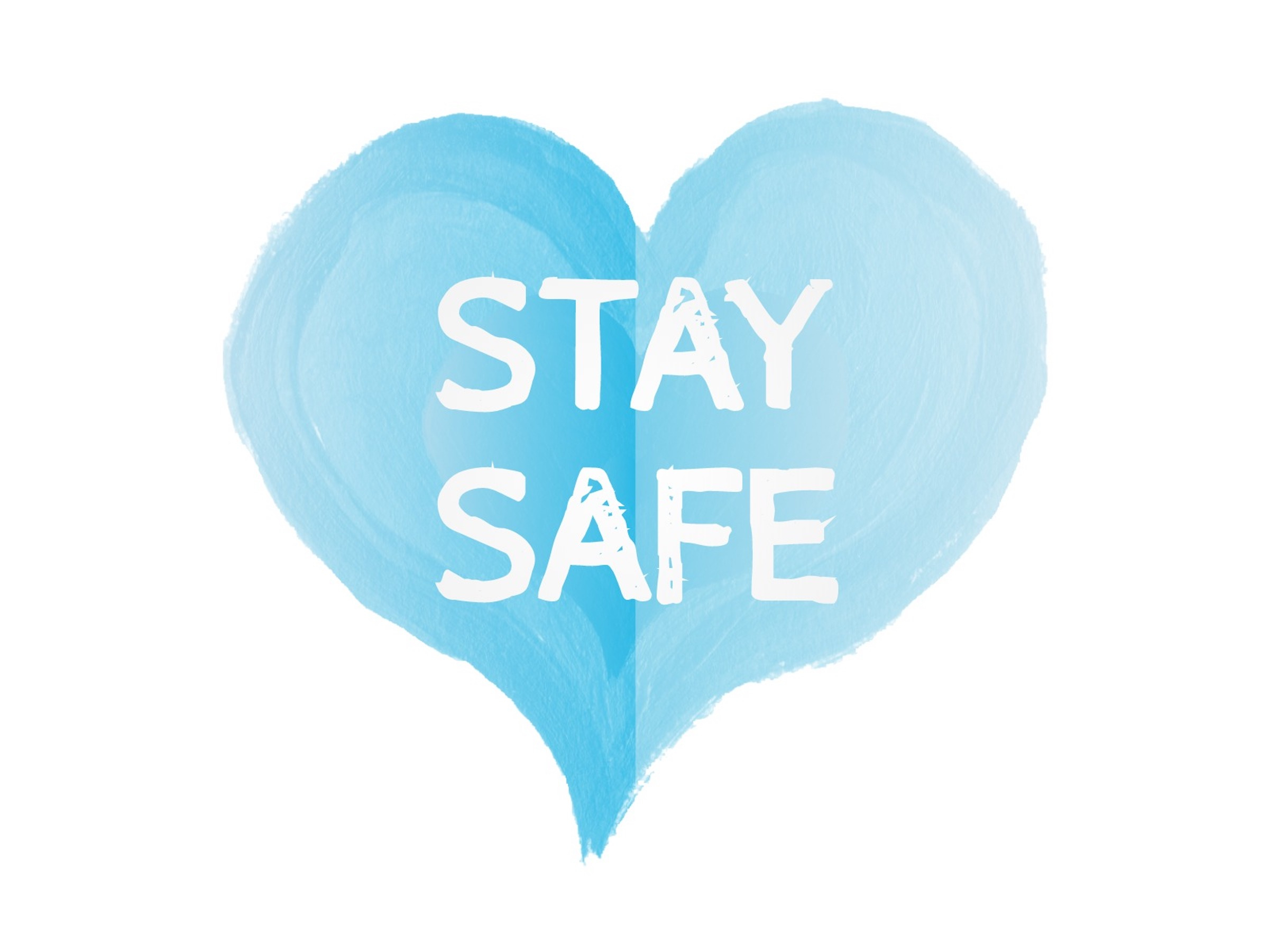 Blue Heart Stay Safe
