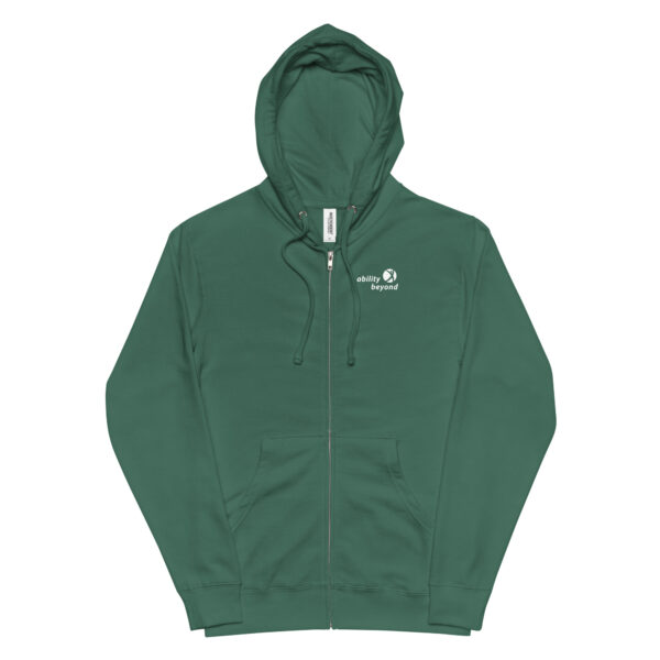 Unisex fleece zip up hoodie - Image 7