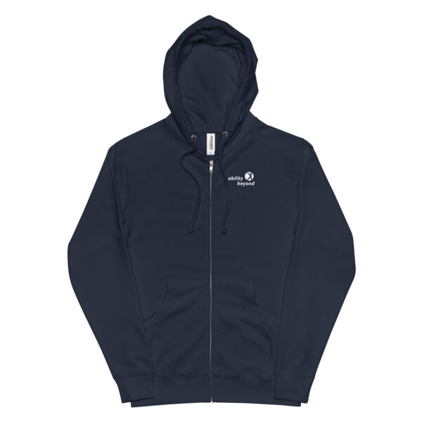 Unisex fleece zip up hoodie - Image 3